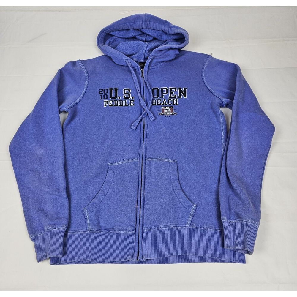 2010 Pebble Beach Hoddie Womens Small. Golf Full-Zip Purple Sweatshirt.